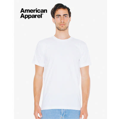 American Apparel Unisex Fine Jersey Short Sleeve Tee White (2001W_WHITE_GILD)